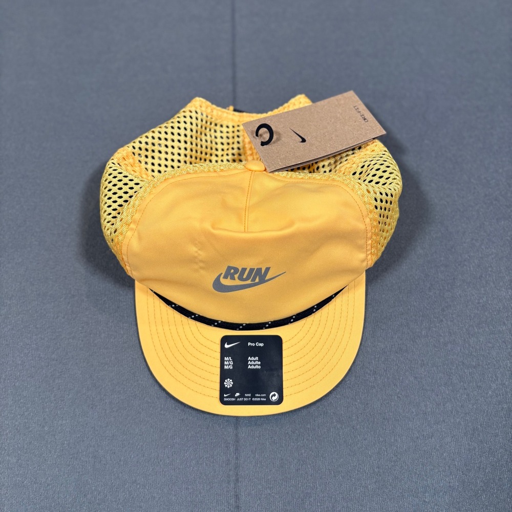 Nike Pro Dri-FIT Unstructured Swoosh Running Cap M/L Citron Pulse/Anthracite